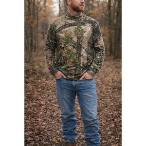 Duofold Camo Thermal Shirt 2XL Mock Neck Long Sleeve Hunting Base Layer